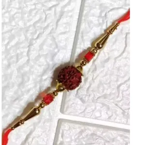 LIGHT 12 PICE RUDRAKSH RAKHI FOR BHAIYA BHABI BHAI BRO FANCY RAKHI PACK OF 12