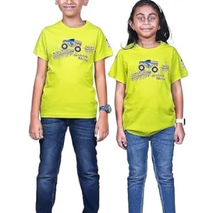 Kuchu Unisex Kids Offroad Racing Cotton Modal Graphic T Shirt