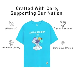 Unisex Kids’ T-Shirt – Astro Naughty Cartoon Digital Print | Soft Cotton-Modal Blend | Breathable, Comfortable & Stylish Wear for Boys & Girls