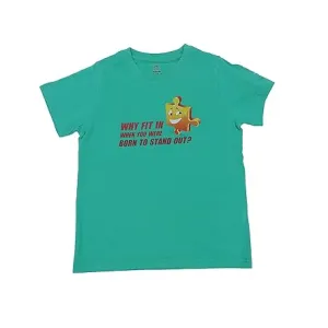 Unisex Why Fit In Print Cotton Modal T Shirt Soft Breathable