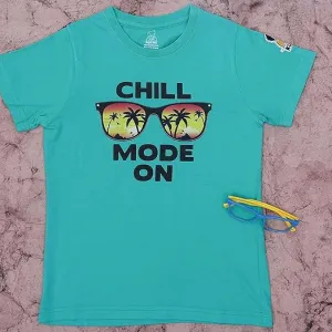 Unisex Chill Mode On Print Cotton Modal T Shirt Casual Wear