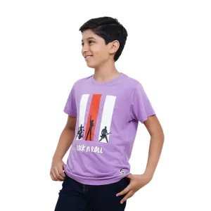 Unisex Kids’ T-Shirt  – Lime Green Rock n Roll Digital Print | Soft Cotton-Modal Blend | Breathable, Comfortable Wear for Boys & Girls