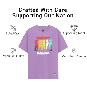 Unisex Kids’ T-Shirt | Light Green Checkmate Digital Print | Soft Cotton-Modal Blend | Stylish, Breathable & Durable Everyday Wear for Boys & Girls