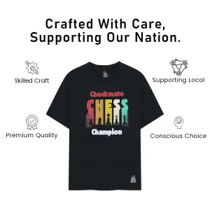 Unisex Kids’ T-Shirt | Light Green Checkmate Digital Print | Soft Cotton-Modal Blend | Stylish, Breathable & Durable Everyday Wear for Boys & Girls