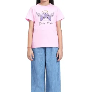 Unisex Gaming Angel Print Cotton Modal T...