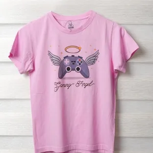 Unisex Gaming Angel Print Cotton Modal T Shirt Vibrant Colors