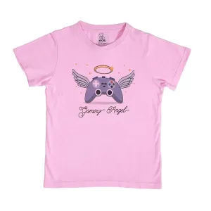 Unisex Gaming Angel Print Cotton Modal T Shirt Vibrant Colors