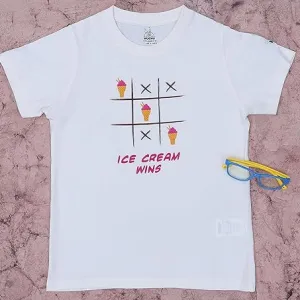 Unisex Ice Cream Wins Print Cotton Modal T Shirt Soft Breathable