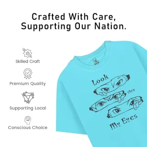 Kids Look Thru My Eyes Print Cotton Modal T Shirt Breathable