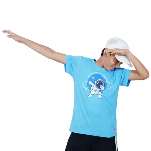 Kids’ Unisex T-Shirt  | “Orbiting” Space-Themed Digital Print | Ultra-Soft Cotton-Modal Blend, Breathable & Durable Casual Wear for Boys & Girls