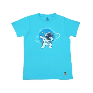 Kids’ Unisex T-Shirt  | “Orbiting” Space-Themed Digital Print | Ultra-Soft Cotton-Modal Blend, Breathable & Durable Casual Wear for Boys & Girls