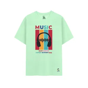 Kids Music Print Cotton Modal T Shirt Stretchable Casual Wear