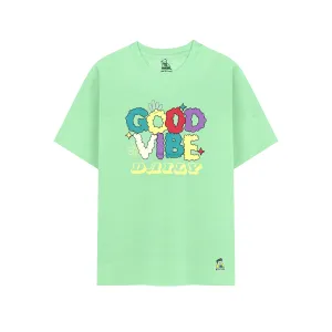 Kids Good Vibes Digital Print Cotton Modal T Shirt Light Gray