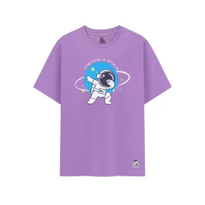 Kids’ Unisex T-Shirt  | “Orbiting” Space-Themed Digital Print | Ultra-Soft Cotton-Modal Blend, Breathable & Durable Casual Wear for Boys & Girls