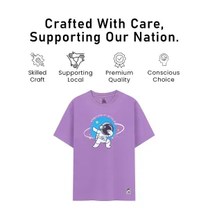 Kids Orbiting Space Graphic Cotton Modal T Shirt Soft Breathable