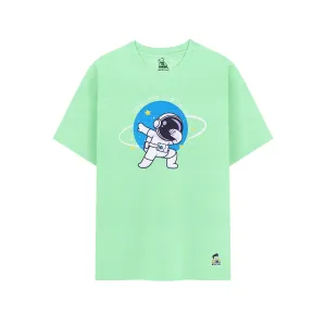 Kids’ Unisex T-Shirt  | “Orbiting” Space-Themed Digital Print | Ultra-Soft Cotton-Modal Blend, Breathable & Durable Casual Wear for Boys & Girls