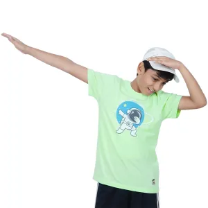 Kids Orbiting Space Print Cotton Modal T Shirt Casual