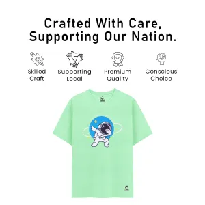 Kids Orbiting Space Print Cotton Modal T Shirt Casual