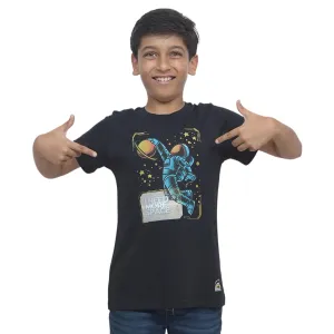 Kids’ Unisex T-Shirt “More Space” Digital Print | Premium Cotton-Modal Blend | Soft, Breathable & Durable Casual Wear for Boys & Girls