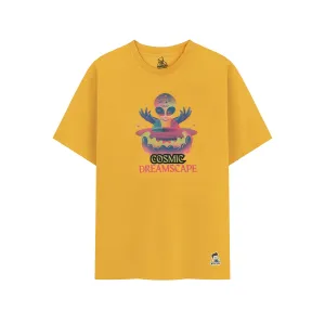 Kids’ Unisex T-Shirt for  Cosmic Digital Print Soft Cotton-Modal Blend Breathable, Comfortable & Stylish Casual Wear Top for Boys & Girls Trendy Tee for Playtime & Outings