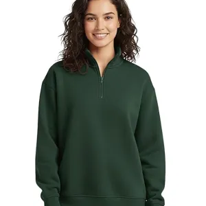 Women Zip Neck Knit Pullover Sweatshirt...