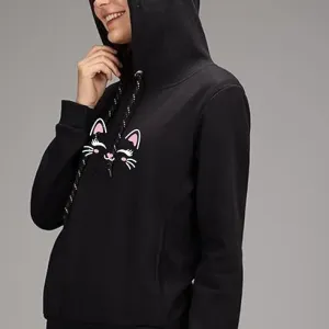 Women Pocket Style Cute Hoodie Casual Winter Sweatshirt