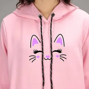 Women Cotton Blend - Cute Hoodies Teen Girl Winter Jacket Sweatshirts Casual Drawstring Clothes Hoodie with Pocket