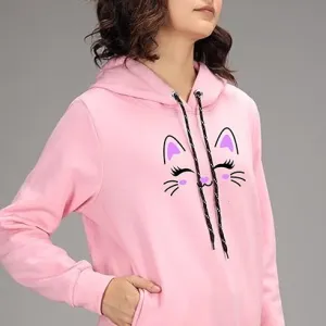 Women Teen Style Cotton Hoodie Warm Casual Winter Top