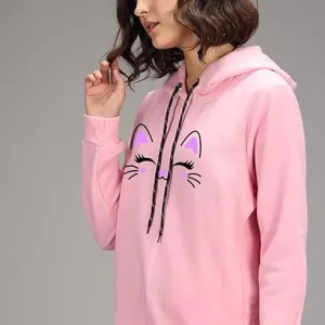 Women Teen Style Cotton Hoodie Warm Casual Winter Top