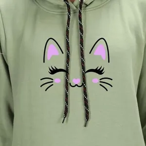 Women Cotton Blend Cute Hoodie with Pocket Winter Wear