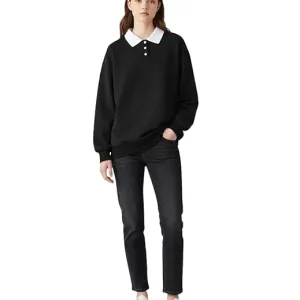 Women Loose Fit Long Sleeve Sweatshirt Cozy Winter Hoodie