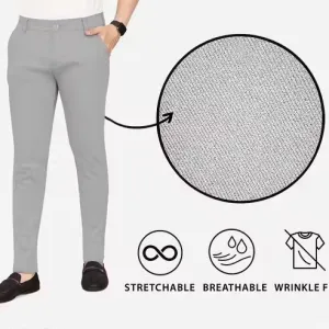 Men’s Slim Fit Stretchable Grey Trouser