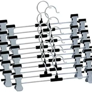 Anti Rust Adjustable Clip Hangers Pack of 12