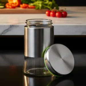 Steel Guard Glass Jar 550ml Airtight Kitchen Container