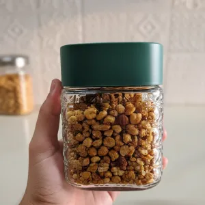 Transparent Glass Storage Jar 700ml Set of 2