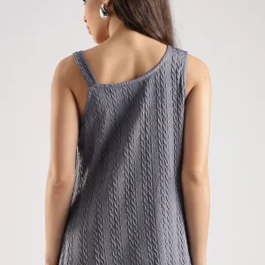 Black Knitted Top for Women Stylish Casual Wear