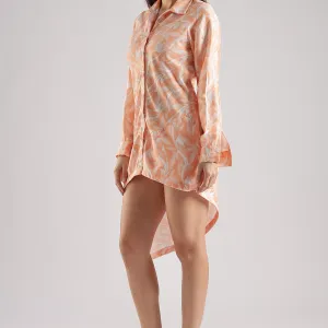 Leaf Print Shirt for Women Trendy Casual Wear