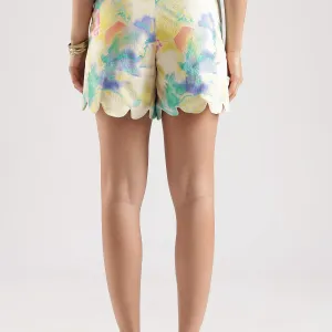 Marble Print Hot Pant for Women Stylish Casual Wear