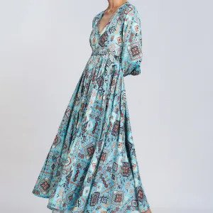 GEOMETRIC PRINTED MAXI DRESS