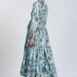 GEOMETRIC PRINTED MAXI DRESS