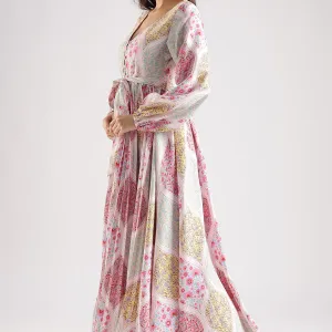 PAISLEY PRINTED MAXI DRESS