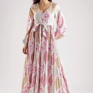 Paisley Printed Maxi Dress for Women Cas...