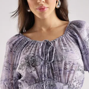 Printed Midi Dress for Women Comfortable Daily Wear