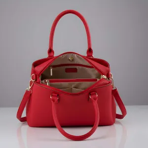 Premium Quality Women’s Stylish Handbag | Elegant PU Leather Shoulder & Tote Bag for Ladies | Spacious Multi-Compartment Design with Golden Hardware & Fur Ball Charm | Perfect for Office, Daily Use, Travel & Parties