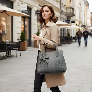 Premium Quality Women’s Stylish Handbag | Elegant PU Leather Shoulder & Tote Bag for Ladies | Spacious Multi-Compartment Design with Golden Hardware & Fur Ball Charm | Perfect for Office, Daily Use, Travel & Parties