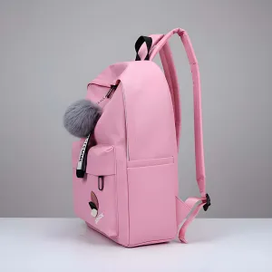 Latest Trendy Women’s Backpack | Lightweight & Durable PU Leather School/College Bag | Adjustable Straps with Dual Handles | Fashionable Solid Pattern Tote with Soft Texture, Front Pocket