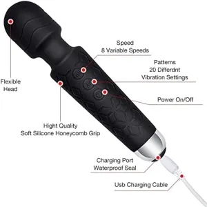 Powerful rechargeable body massager for deep muscle relaxation