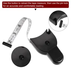 Body Measuring Tape with Lock Pin Retractable Fitness Tape