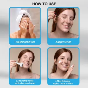 Titanium microneedling derma stamp for face scalp beard repair