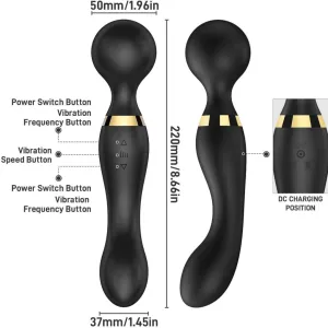 Rechargeable waterproof body massager with multiple vibration modes
